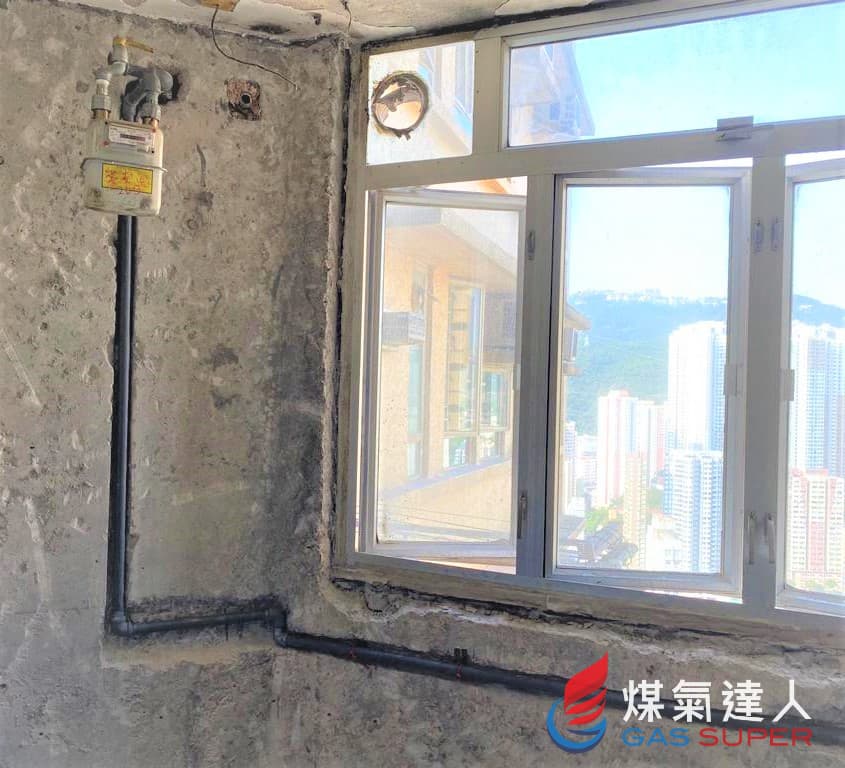 煤氣錶及喉管改位：更改錶位置。相片編號 3210-2897。